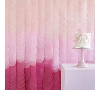 Ginger Ray Pink Ombre Party Backdrop Tissue Eco Decoration Banner