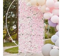 Ginger Ray Pink & White Artificial Foliage Tile Wedding Party Decoration Backdrop Banner