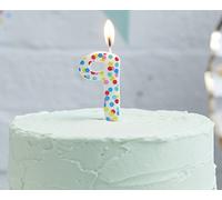 Ginger RaY Polka Dot Spotty Birthday Cake Designer Candle Number 9 Pick and Mix