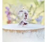 Ginger Ray Pressed Petal Number 2 Birthday Party Candle