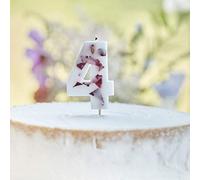 Ginger Ray Pressed Petal Number 4 Birthday Party Candle