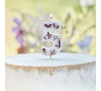 Ginger Ray Pressed Petal Number 5 Birthday Party Candle