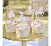 Ginger Ray Princess Birthday Unicorn Cupcake Toppers Pack of 12