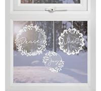 Ginger Ray RED-526 Christmas Window Stickers, White