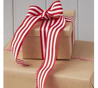 Ginger Ray Red and White Stripped Ribbon with Butchers Twine - Vintage Noel