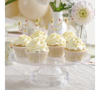 Ginger Ray Resin Pressed Flowers Cake Baby Shower Cupcake Topper Decorations 4 Pieces, Pastel