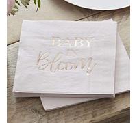 Ginger Ray Rose Gold And Blush Baby Shower 16 Napkins,16 x 16 centimeters