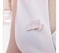 Ginger Ray Rose Gold and Pink Enamel 'It's My Birthday' Happy Birthday Badge