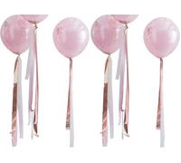 Ginger Ray Rose Gold Foil and Pink Tissue Streamer Balloon Tails Party Decorations (Pack of 2)