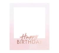 Ginger Ray Rose Gold Foiled Personalised Happy Birthday Selfie Photo Booth Frame - Mix It Up
