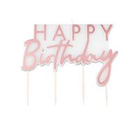 Ginger Ray Rose Gold Happy Birthday Candle Mix it Up