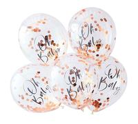 Ginger Ray Rose Gold Oh Baby Confetti Balloons Shower Party Decorations 5 Pack