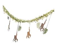 Ginger Ray Safari Jungle Themed Monkey & Leaf Hanging Backdrop Party Decoration Banner
