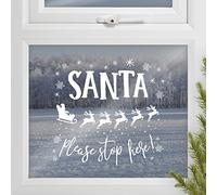 Ginger Ray Santa Stop Here Window Removable Sticker Decoratio Novelty Christmas