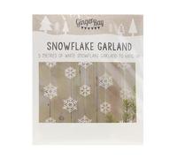 Ginger Ray Snowflake Garland Bunting Christmas Hanging Decoration 5metres - Rustic Christmas