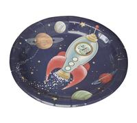 Ginger Ray Space Adventure Party Spaceship Paper Kids Plates Mixed
