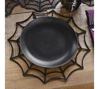 Ginger Ray Spider Web Felt Placemat Halloween Party Place Mat, 30cm (H) x 30cm (W)