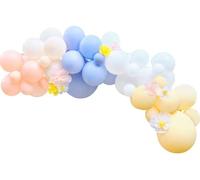 Ginger Ray Spring Floral Pastel Balloon Arch Party Decoration Kit with Paper Flowers, Solid, Multi-Coloured, Medium