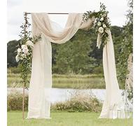 Ginger Ray Taupe Draping Wedding Fabric Ideal for Wedding Backdrops and Frame Decorations