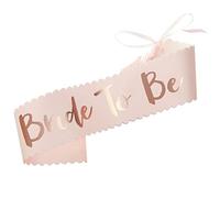 Ginger Ray TB-603 Bride to Be Hen Party Pink & Rose Gold Foiled Decorative Sash, Paper, Pink