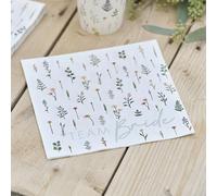 Ginger Ray Team Bride Paper Luncheon Napkins with a Floral Print Hen Party Tableware 16 Pack