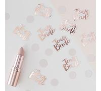 Ginger Ray Team Bride Rose Gold Foiled Hen Party Table Scatter Confetti