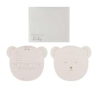 Ginger Ray Teddy Bear Shape Advice and Prediction Cards Baby Shower Game 10 Pack, Neutral