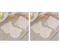 Ginger Ray Teddy Bear Shape Advice and Prediction Cards Baby Shower Game 20 Pack, Neutral