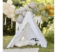 Ginger Ray 'Let's Go Wild' Cream Tepee Play or Sleepover Tent, Multi