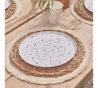 Ginger Ray Terazzo Sage Green Eco Friendly Paper Party Plates - 8 Pack