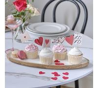 Ginger Ray Valentine's Day Cupcake Toppers with Hearts, Stamps, Envelopes and More 12 Pack
