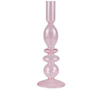 Ginger Ray Valentine's Day Pink Tinted Glass Bubble Candlestick Holder Table Decoration - 22cm