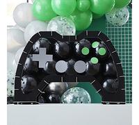 Ginger Ray Video Game Controller Shape Mosaic Kids Party Gamer Decoration Balloons Kit, Black, Large