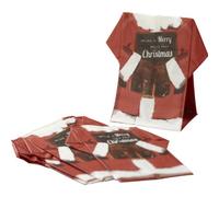 Ginger Ray Vintage Christmas Paper Napkins in Shape of Santa Shirts