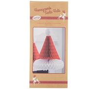 Ginger Ray Vintage Noel Christmas Santa Hat Honeycomb Tissue Decorations (2 Pack), Mixed