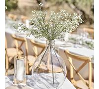 Ginger Ray Wedding Flowers Gypsophilia Artificial Foliage Stems Pack of 5, White