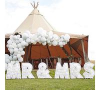 Ginger Ray Wedding MR and MRS Balloon Mosaic Balloon Stand Dancefloor Signs