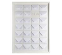 Ginger Ray Wedding White Wooden Frame Alternative Guest Book with 27 Envelopes and 27 Cards