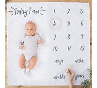Ginger Ray White Fabric Baby Milestone Blanket Mat Keepsake 1 Pack