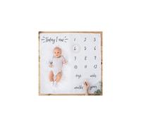 Ginger Ray White Fabric Baby Milestone Blanket Mat Keepsake 1 Pack