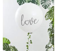 Ginger Ray White Giant Printed Love Balloon - Botanical Hen Party