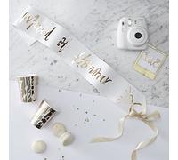 Ginger Ray White & Gold Foiled I Do Crew Maid of Honour Sashes - Single Pack - I Do Crew