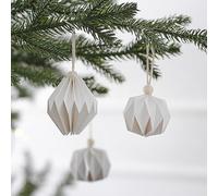 Ginger Ray White Paper Christmas Tree Hanging Decorations 3 Pack