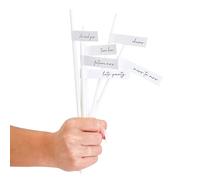 Ginger Ray White Paper Drinks Straws with Slogan Flags Hen Party 16 Pack