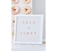 Ginger Ray White with Gold Letters & Numbers Home Decoration 25 x 25cm