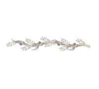 Ginger Ray White & Silver Artificial Foliage Berry Glitter Garland Christmas Fireplace Decoration, 1.8m, SIL-429