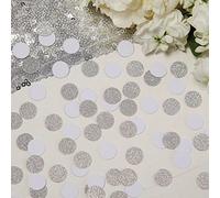 Ginger Ray White & Silver Glitter Sparkle Wedding/Party Table Confetti - Metallic Perfection