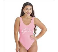 Ginger Ray Women's Pink 'Team Bride' Swimsuit Hen Party Swimming Costume Size: 8-14