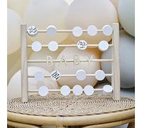 Ginger Ray Wooden Abacus Baby Shower Alternative Guest Book