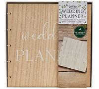 Ginger Ray Wooden Botanical Eco Wedding Planer Age 3+ with Dividers, Prompts and All you Need for Planning the perfect Wedding